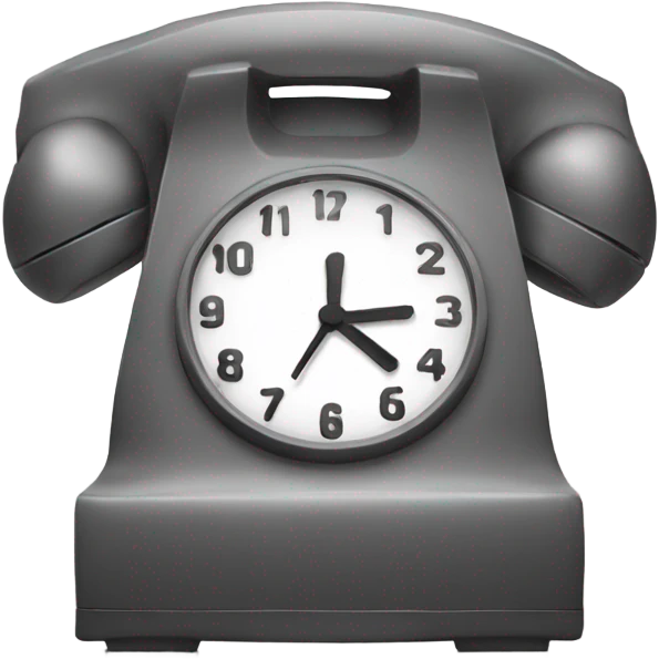 telephone with a clock emoji