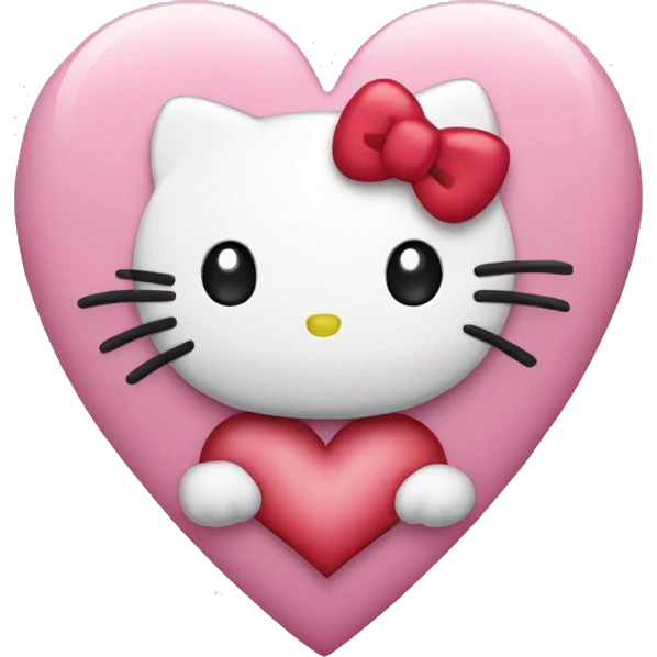 hello kitty heart emoji