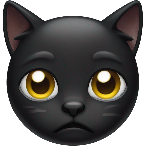 Crying black cat emoji