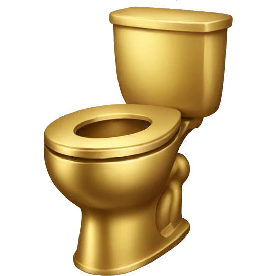 golden toilet emoji