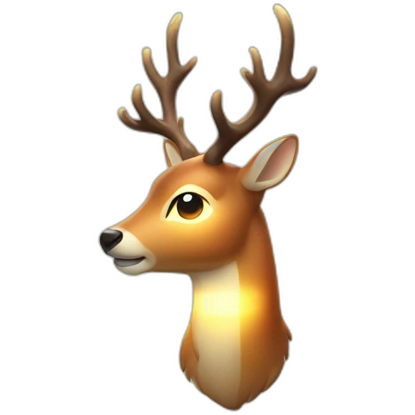 glowing deer emoji