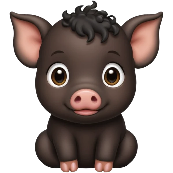 black baby pig emoji