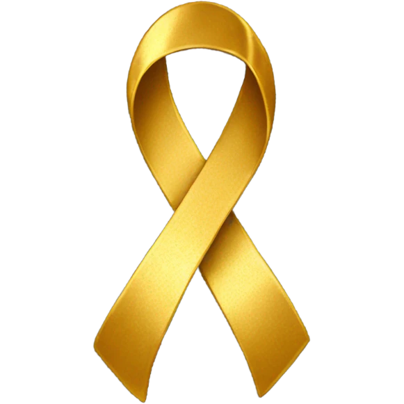 Gold cancer ribbon emoji