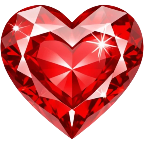 A red heart made of diamond with name Jacky emoji