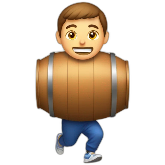 jogger in a barrel emoji