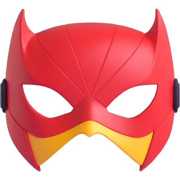 simple Super hero mask emoji