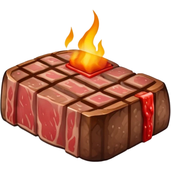 Minecraft steak emoji