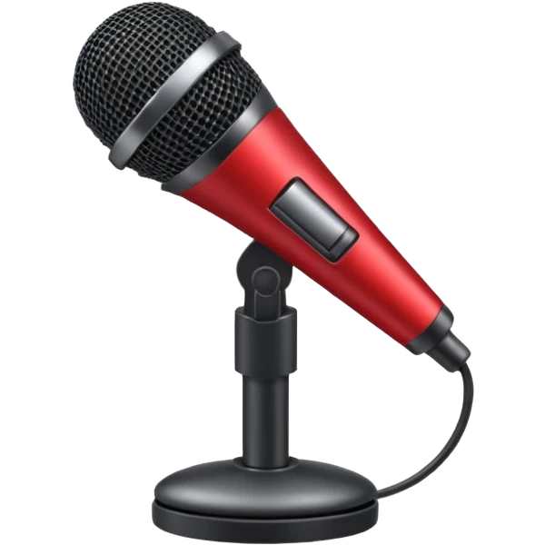 a real red microphone emoji