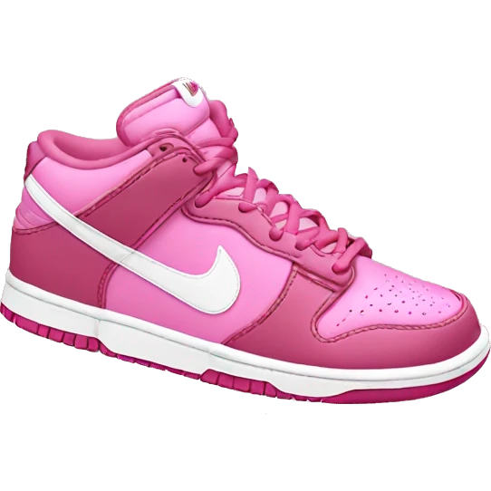 Pink Nike dunk shoes  emoji