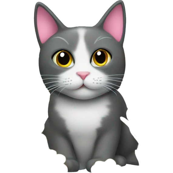 cat with a bunch of flower emoji