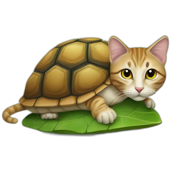 Cat sur tortue sur souris emoji