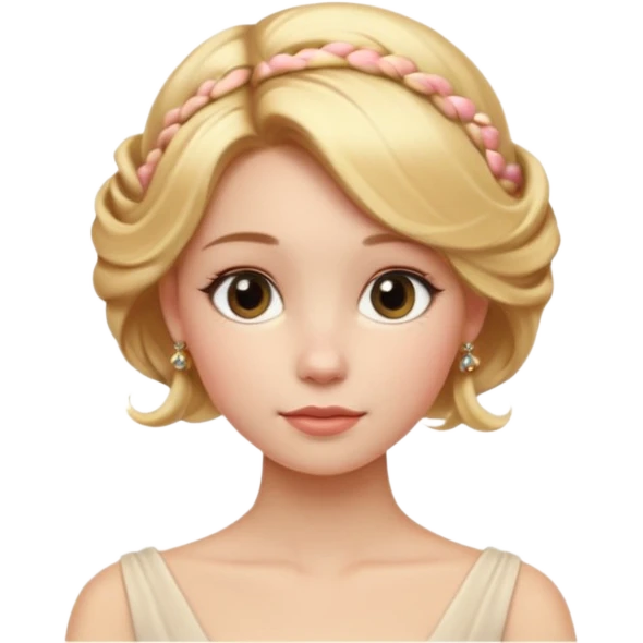 Cinematic Realistic pilates Girl Portrait, depicted with lifelike skin texture, subtle rosy undertones, and soft natural lighting that enhances the gentle contours of her face. Her intricately detailed golden blonde hair is elegantly styled in an updo, emoji