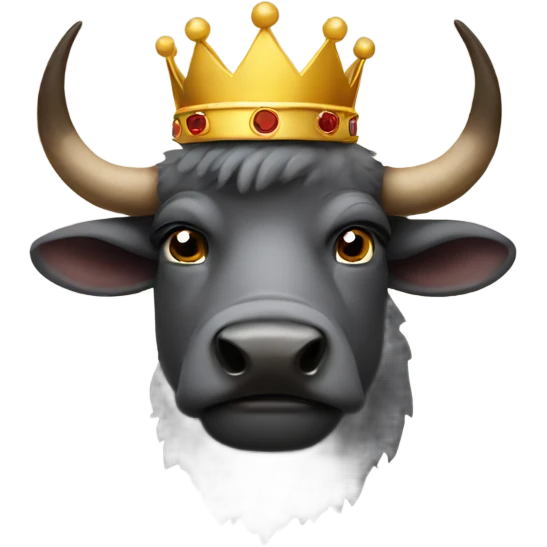 buffalo wearing a crown emoji