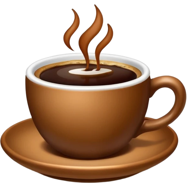 A coffee emoji very small like how a emoji is supposed to be emoji