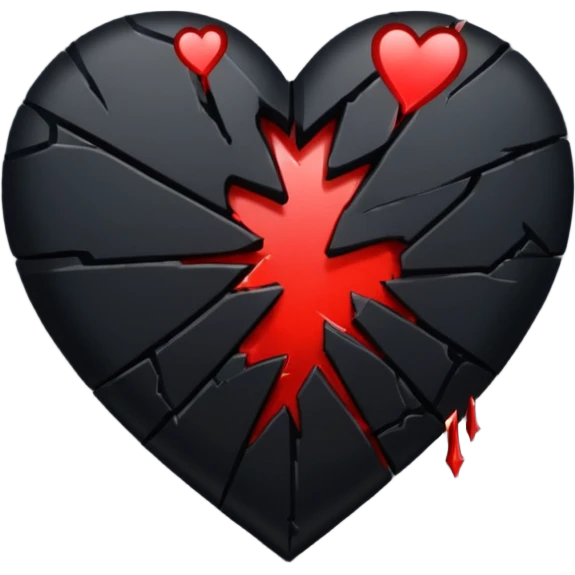 BLACK BROKEN HEART emoji