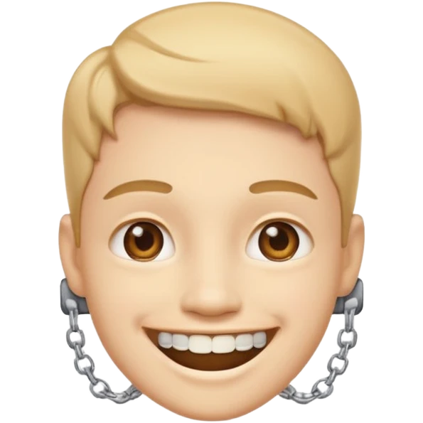 Emoji sonriente con brackes en los dientes  emoji