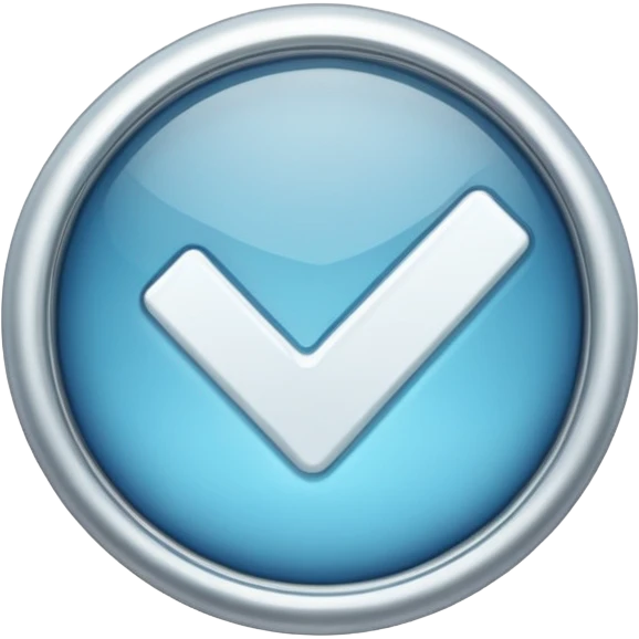 a white  verification checkmark emoji