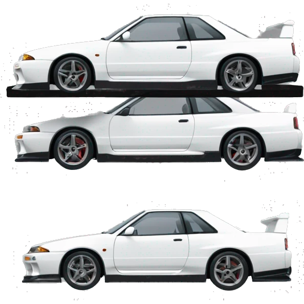 nissan skyline GTR R32 blanche emoji