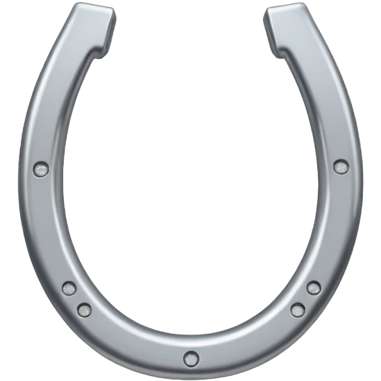 Horse shoe silver facing up emoji