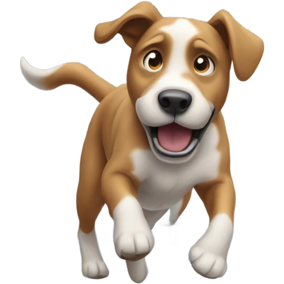 Dog leaving gate emoji