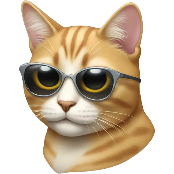 Cat with sunglasses emoji