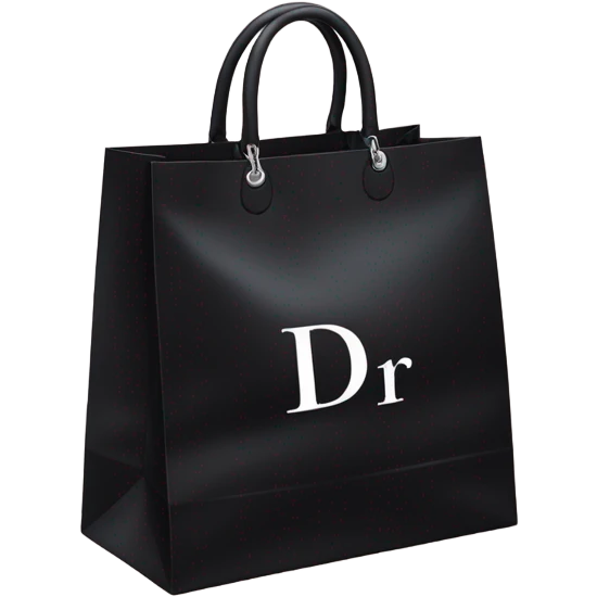 Black Dior shopping bag emoji