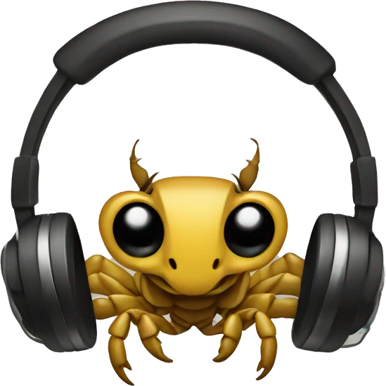 Scorpion  with headphones emoji