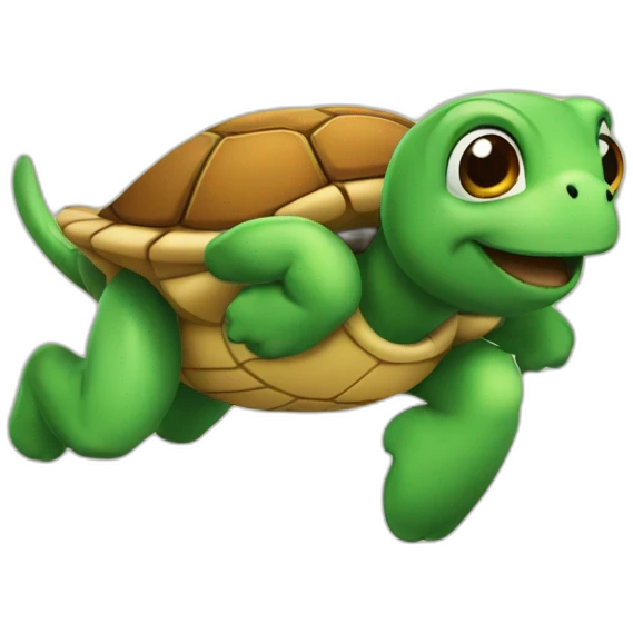 sprinting turtle emoji