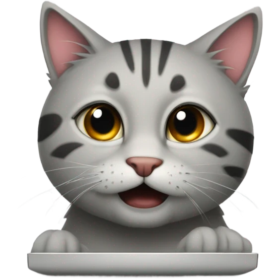 Computer scratched by a cat ￼ emoji