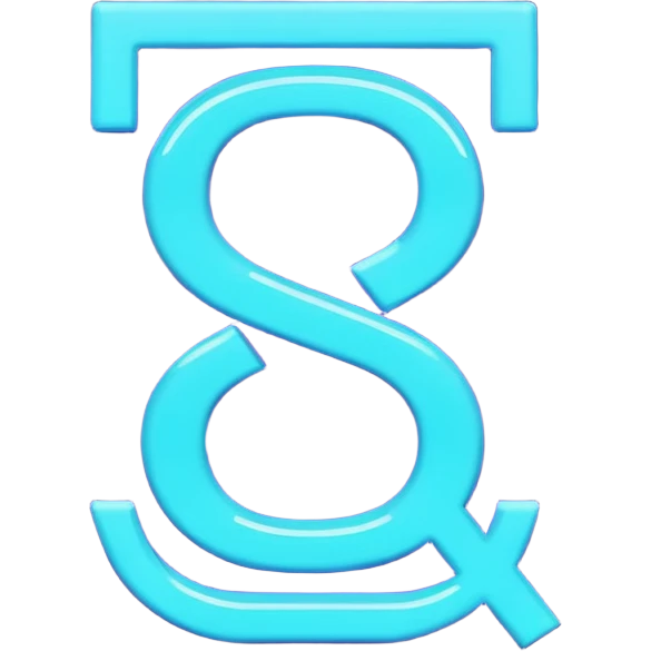futuristic minimalistic emoji icon, letter "S" formed by three glowing digital lines representing Storm, Atom and NoizeGames, neon purple (#8B5CF6) and cyan (#00E0FF) on dark background, modern tech style, 1:1 aspect ratio emoji