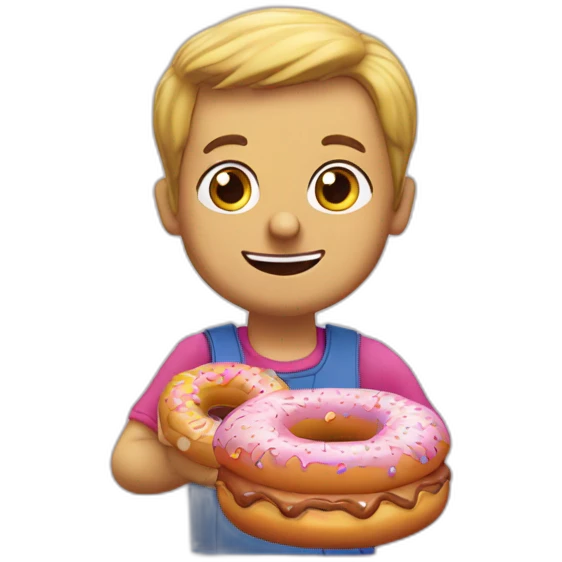 Simson hommer avec donuts emoji