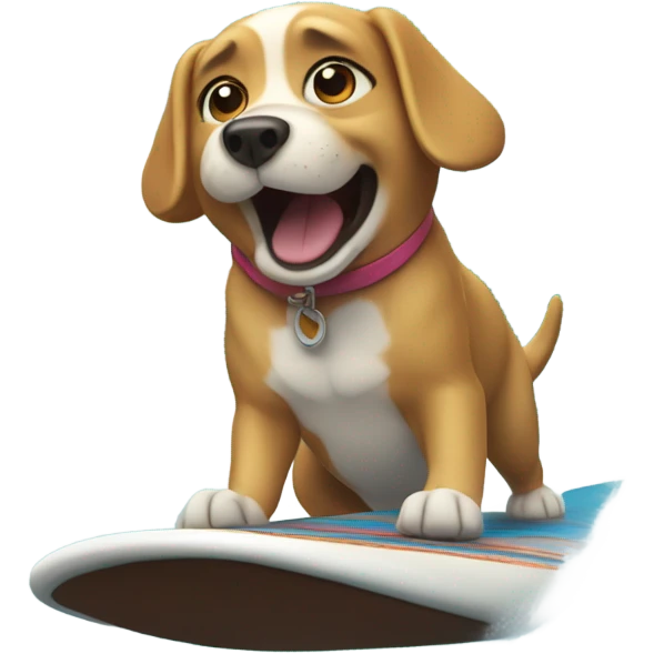 Dog surfing  emoji