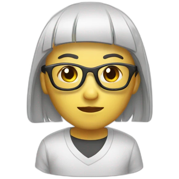 china con lentes emoji
