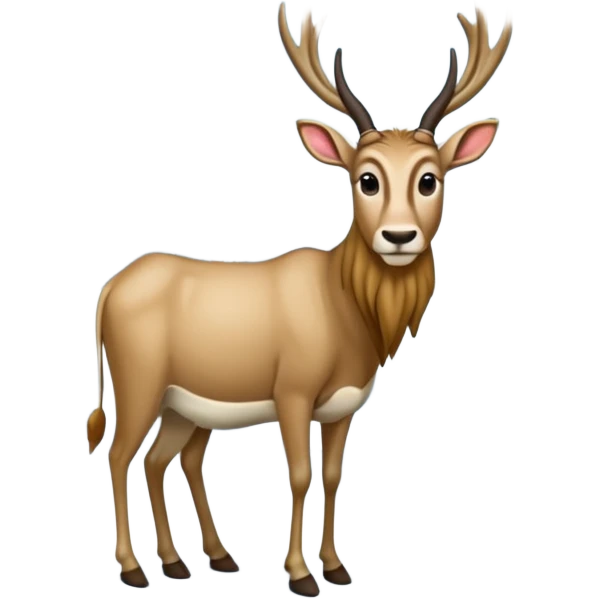 Eland trekt slede in dennenbos  emoji