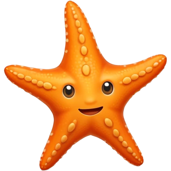starfish object icon, cute starfish, slightly glossy texture, 3D cartoon, soft shadow, mobile game icon style, centered, clean background, no text, no watermark emoji