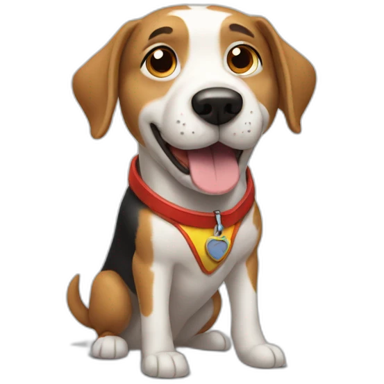 Super dog emoji