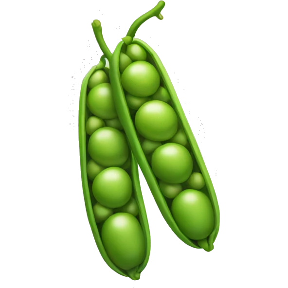 two green soybeans without pod  emoji