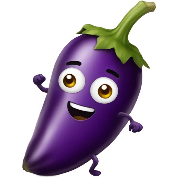 eggplant walking emoji