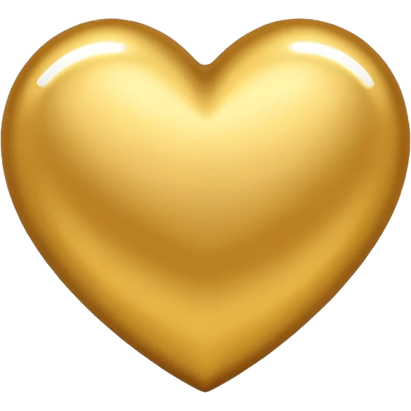 coração dourado emoji