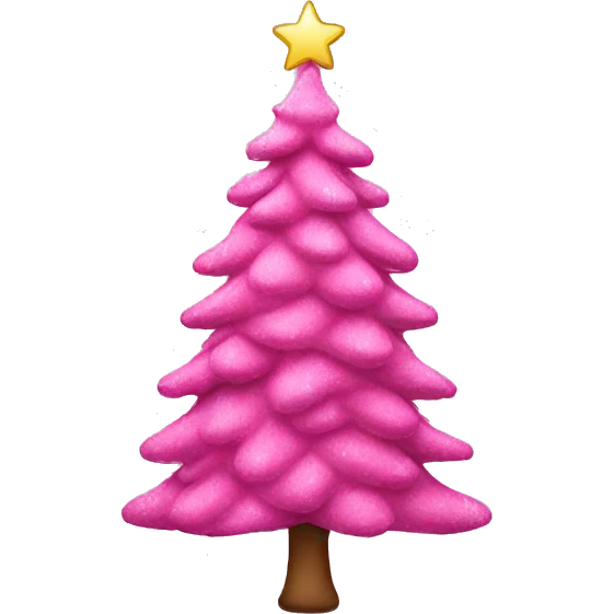 Pink Christmas tree emoji
