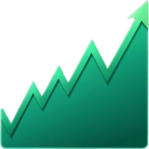 dark green growth graph emoji