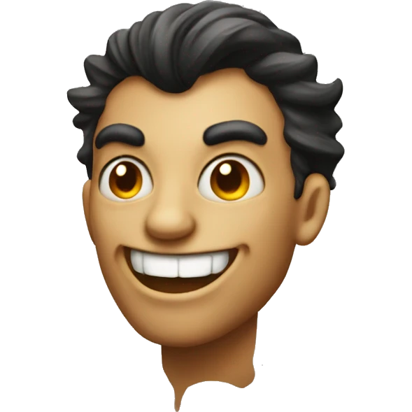 Half devil half smily emoji