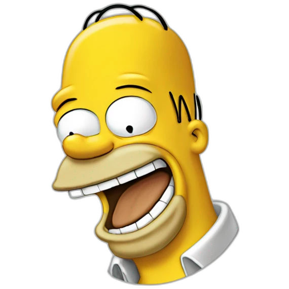 Homer simpson laughing emoji