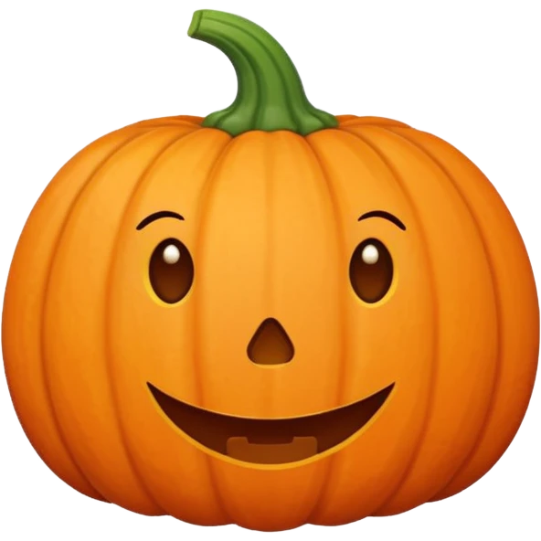 Cute Pumpkin with blush nd cute face like a doodle emoji