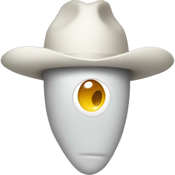 White point hat emoji