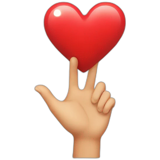 Coeur avec les mains emoji