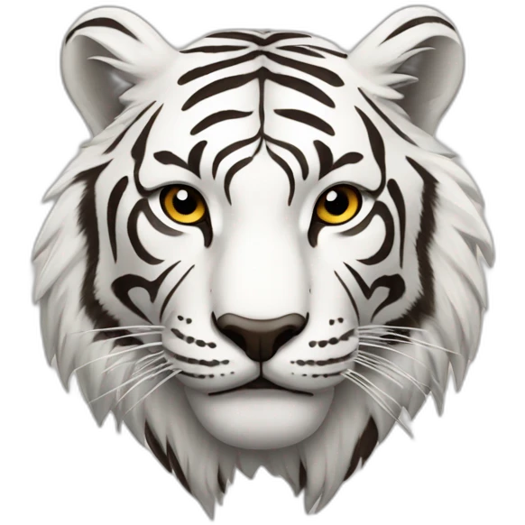 white boho tiger emoji
