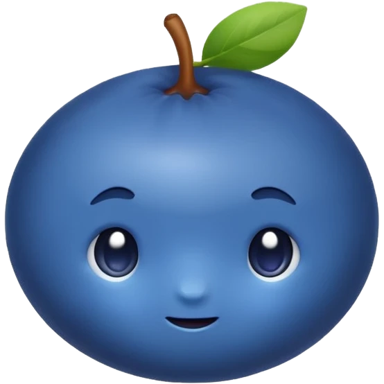 Blueberry faceless emoji