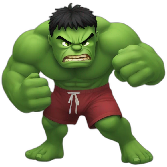 Hulk boxing  emoji