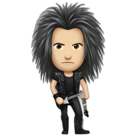 80s hairmetal artist emoji